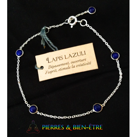 Bracelet en Argent Lapis Lazuli