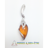 Pendentif Ambre et Argent Rhodié